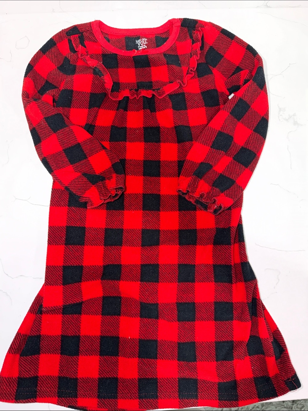 Carter's Red and Black Buffalo Plaid Nightgown